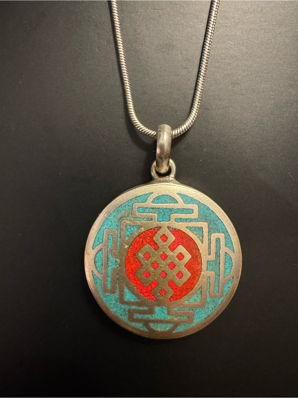 Artisan Alpaca Silver Endless Knot Pendant Necklace